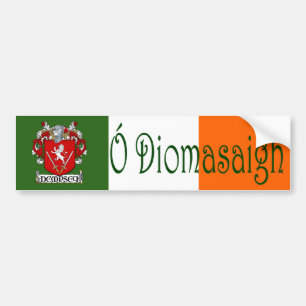 Dempsey Klan Irish/English Flagga Bumper Sticker Bildekal