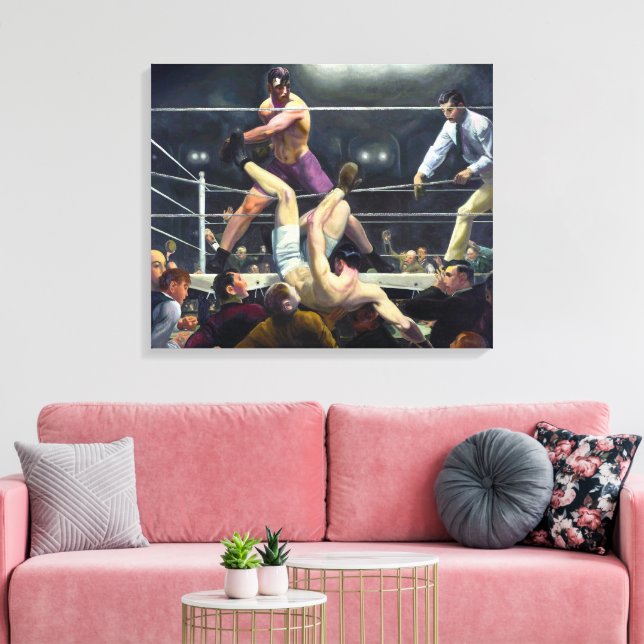Dempsey och Firpo | George Bellows | Canvastryck (Insitu (Vardagsrum))