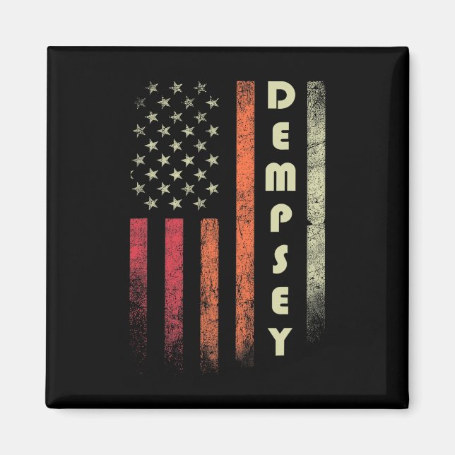 Dempsey Surname Funny Retro Vintage Birthday Ameri Magnet (Framsidan)