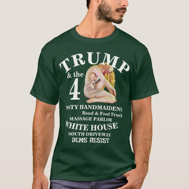 DEMS TRUMP TRUMPS VITA HUS KÄMPANDE TEE (Framsida)