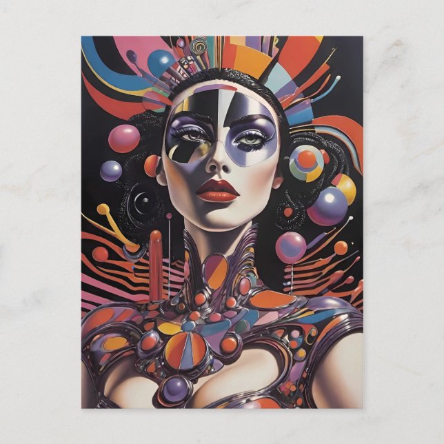 Demure AF - Ken Gage Surreal Art Vykort (Framsida)