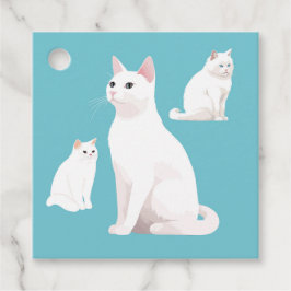 Demure Cats Birthday Gåvor Etiketter