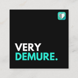 DEMURE FYRKANTIGT VISITKORT