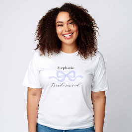 Demure Lila Bow Bridesmaid Frieri T Shirt