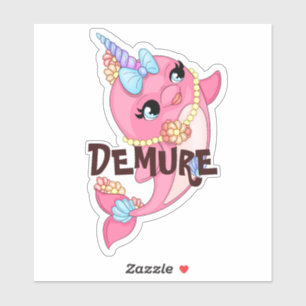 Demure Narwhal Klistermärken