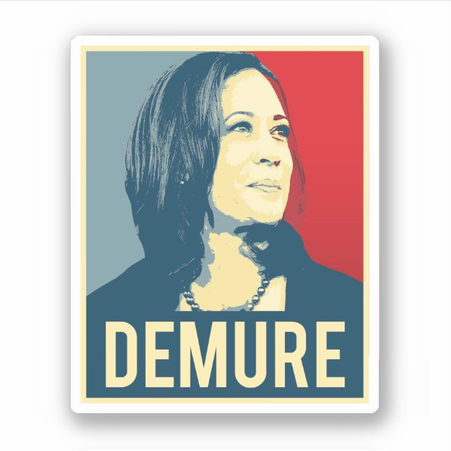 Demure och Mindful Kamala Harris Klistermärken (Framsida)