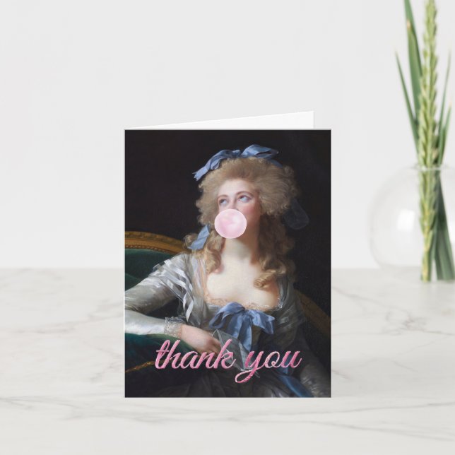 Demure with Pink Bubble Gum Tack Kort (Framsida)