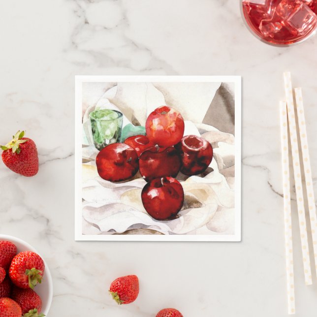 Demuth - äpplen och glas för Grönt Pappersservett (Insitu)