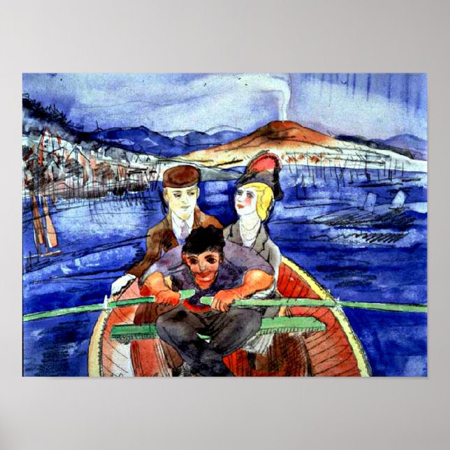 Demuth - Boat Ride från Sorrento Poster (Framsidan)