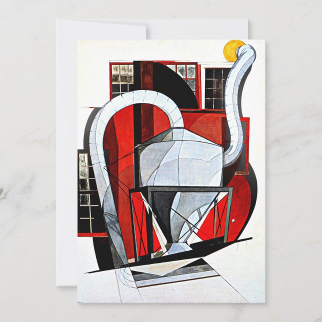 Demuth-målning, maskiner kort (Framsida)