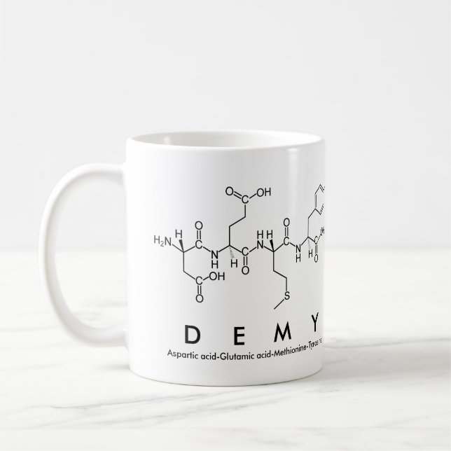 Demy peptide namn mugg (Vänster)