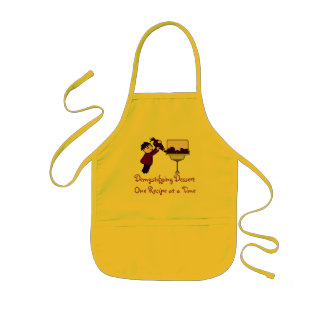 Demystifying och logotyp på förklädet barnförkläde