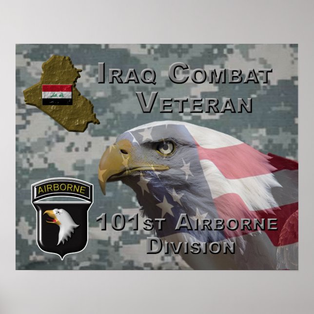 Den 101:a flygburna divisionen Irak - Veteran Poster (Framsidan)