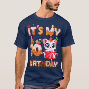 Den 10:e födelsedagstjuvens ynka kattfödelsedag 10 t shirt