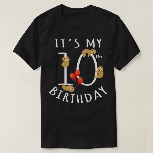 Den 10:e födelsetaldagen 10 år gamla Kid Bday P T Shirt (Design framsida)