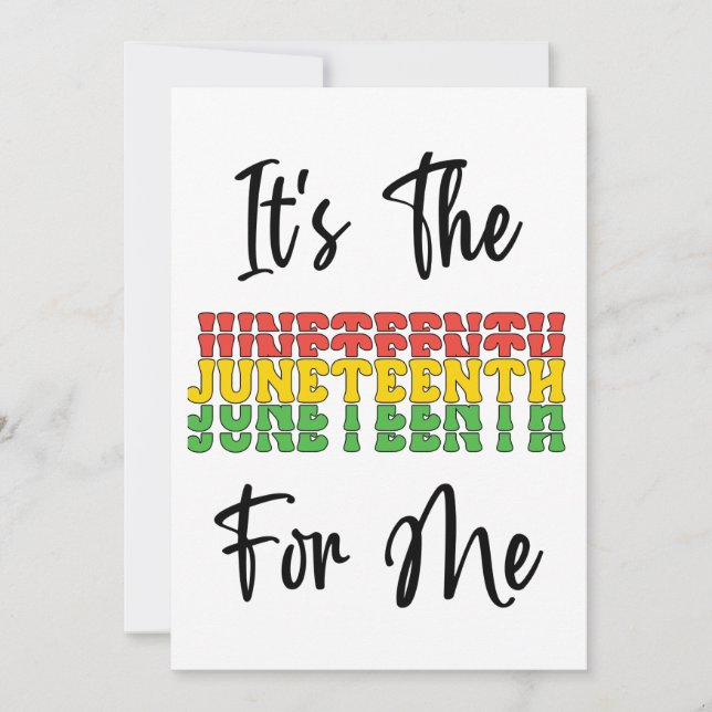 Den 10 juni för mig Melanin Black Sista Bruh Julkort (Framsida)