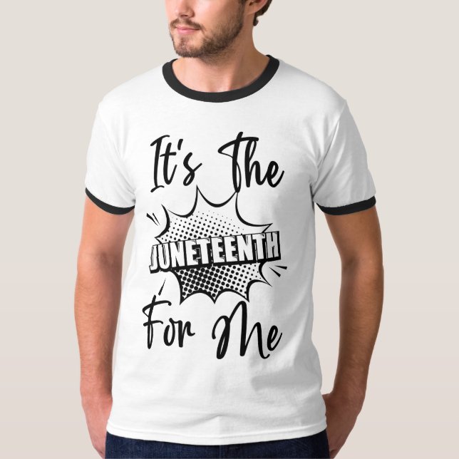 Den 10 juni för mig Melanin Black Sista Bruh T Shirt (Framsida)