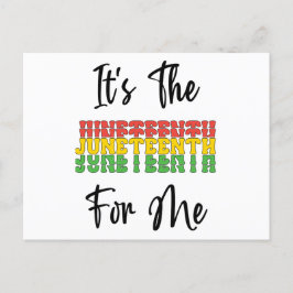 Den 10 juni för mig Melanin Black Sista Bruh Vykort