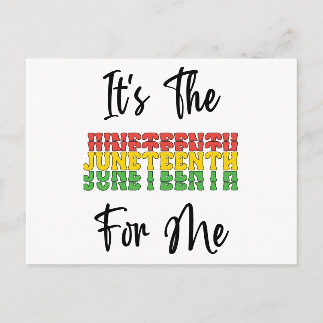 Den 10 juni för mig Melanin Black Sista Bruh Vykort (Framsida)