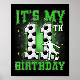 Den 11:e födelsedagspojken 11 år gammal Party Poster