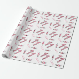 Den 11:e Rosan Flowers Grönt Foliage Presentpapper