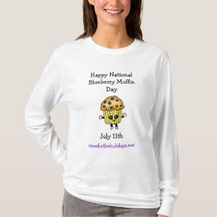 Den 11 juli månads nationella blåbärsmuffindag t shirt