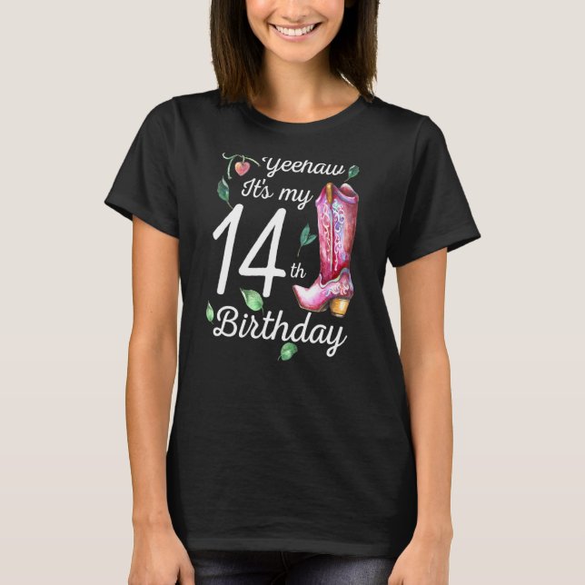 Den 14:e födelsedagen 14 år gamla Land Co T Shirt (Framsida)
