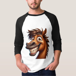 Den 14:e Långärmaden i Funny Horse oktober T Shirt