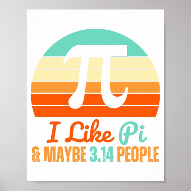 Den 14:e pi Day Merch jag gillar Poster (Framsidan)