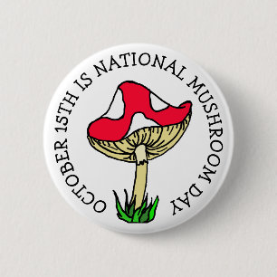 Den 15 oktober är National Mushroom Day Food Helgd Knapp