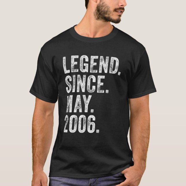 Den 16:e födelsedagen kan föda 16 år sedan 2006 t shirt (Framsida)