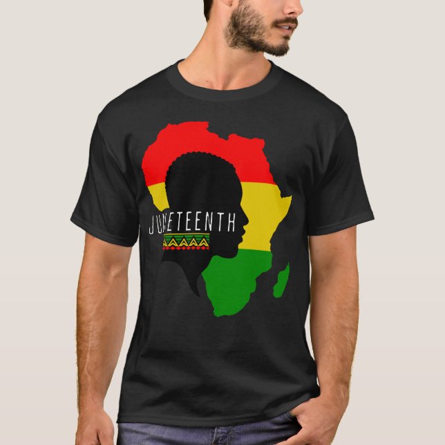Den 16:e svarta historiens afrikanska frihetsdag t shirt (Framsida)