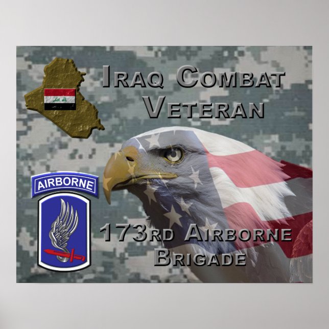 Den 173:e flygburna brigaden i Irak - Veteran Poster (Framsidan)