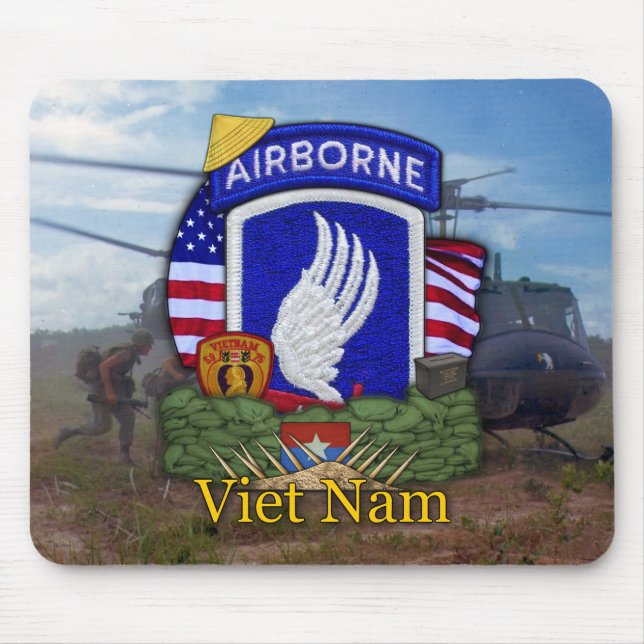 den 173. luftburna brigaden vietnam vets Mousepad Musmatta (Framsidan)