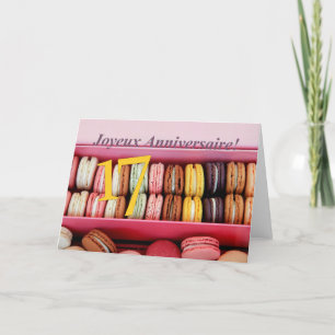 Den 17:e Fransken av födelsedagen: Macaron-Joyeux Kort