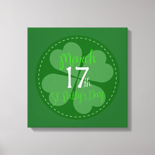 Den 17:e St. Patty-dagen Firande Canvastryck (Framsida)