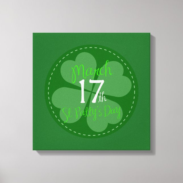 Den 17:e St. Patty-dagen Firande Canvastryck (Framsida)