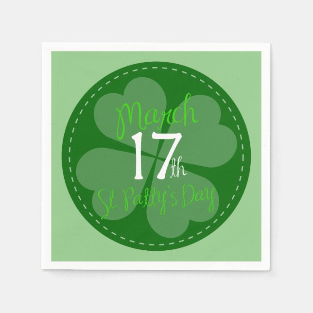 Den 17:e St. Patty-dagen Firande Pappersservett (Framsidan)