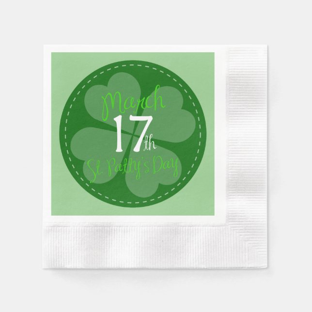 Den 17:e St. Patty-dagen Firande Pappersservett (Framsidan)
