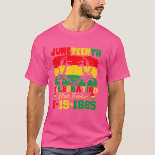 Den 18:e firandet av svart frihet 6-19-1865 t shirt (Framsida)