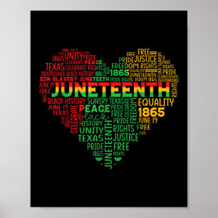Den 18:e svarta historien Hjärtat Frihet afrikansk Poster