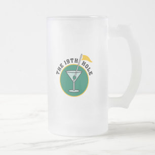 Den 19:e Hål-finne Golf Dadism-presenten Frostat Ölglas