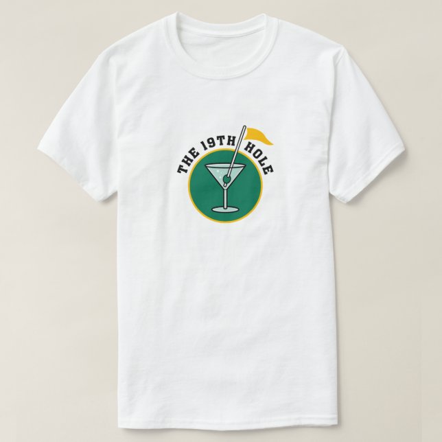 Den 19:e Hål-finne Golf Dadism-presenten Tee Shirt (Design framsida)