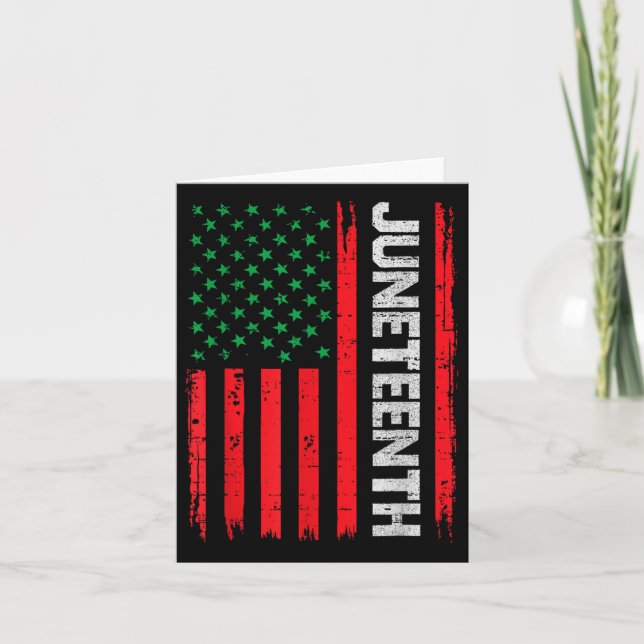 Den 19 juni 1865 i USA flagga Kort (Framsida)