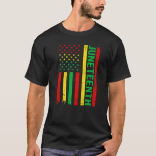 Den 19 juni 1865 svarta amerikanska Flagga T Shirt
