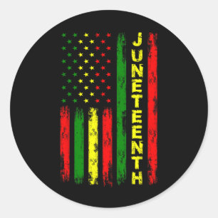 Den 19 juni 1981 i den amerikanska Flagga Black Fr Runt Klistermärke