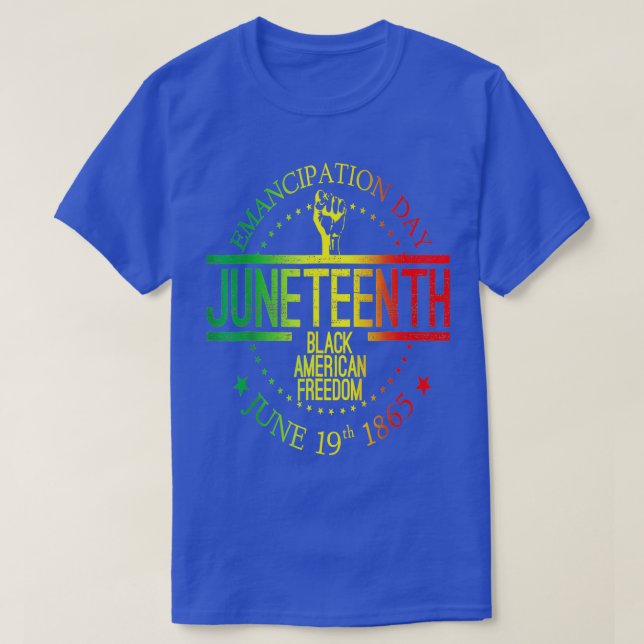 Den 19 juni 1991 Afrikansk amerikansk svart histor T Shirt (Design framsida)
