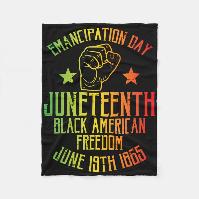 Den 19 juni 1999, svart amerikansk frihet fleecefilt (Framsidan)