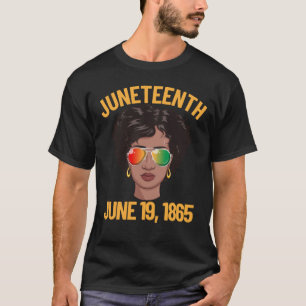 Den 19 juni 19, 1865 Svart kvinnors Junetonde T Shirt