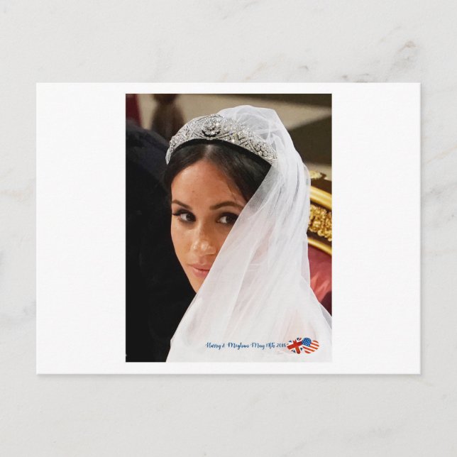 Den 19 maj 2018: När Harry gifte sig med Meghan Vykort (Framsida)